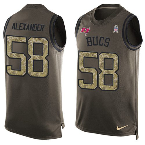 Nike Buccaneers #58 Kwon Alexander Green Men's Stitched NFL Limited Salute To Service Tank Top Jersey - Click Image to Close